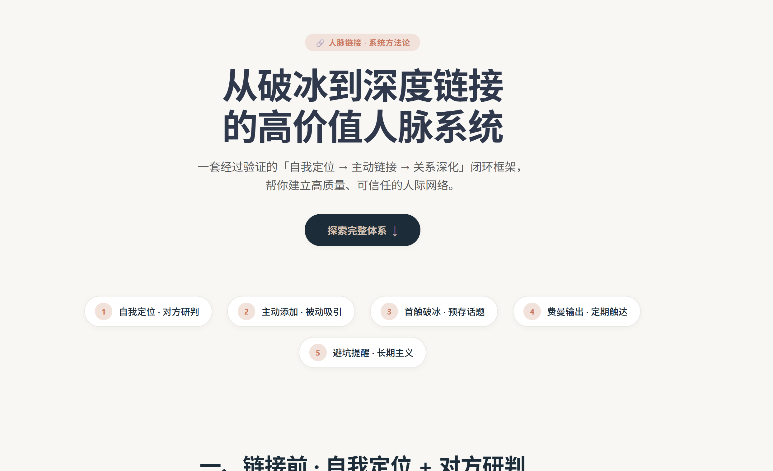 人脉链接系统